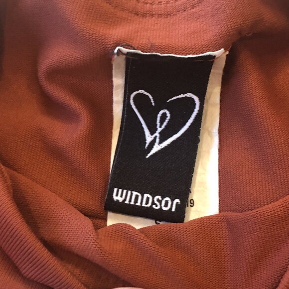 Windsor High Neckline Ruched Side Sleeveless Top Shirt Blouse - Picture 8 of 9